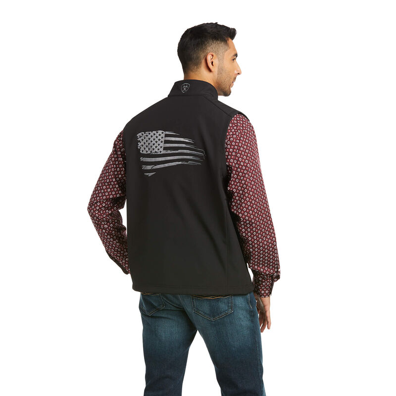 Ariat Logo 2.0 Patriot Softshell - Miesten Mustat Liivi ( TNAGDU-079 )